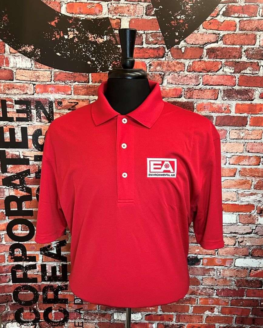 Red embroidered work shirt from Corporate Creations of Omaha